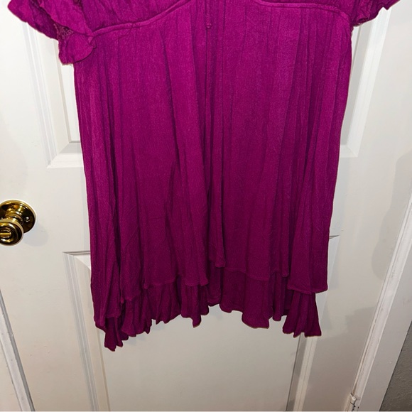 City Chic Plus Size Fuchsia Tiered Dress Torrid Plus Size Pink Magenta Dress - Picture 9 of 12